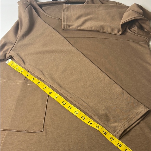 Zanzea Collection Brown Long Sleeve Baby Doll Mini Dress Sz 4XL - Picture 8 of 9